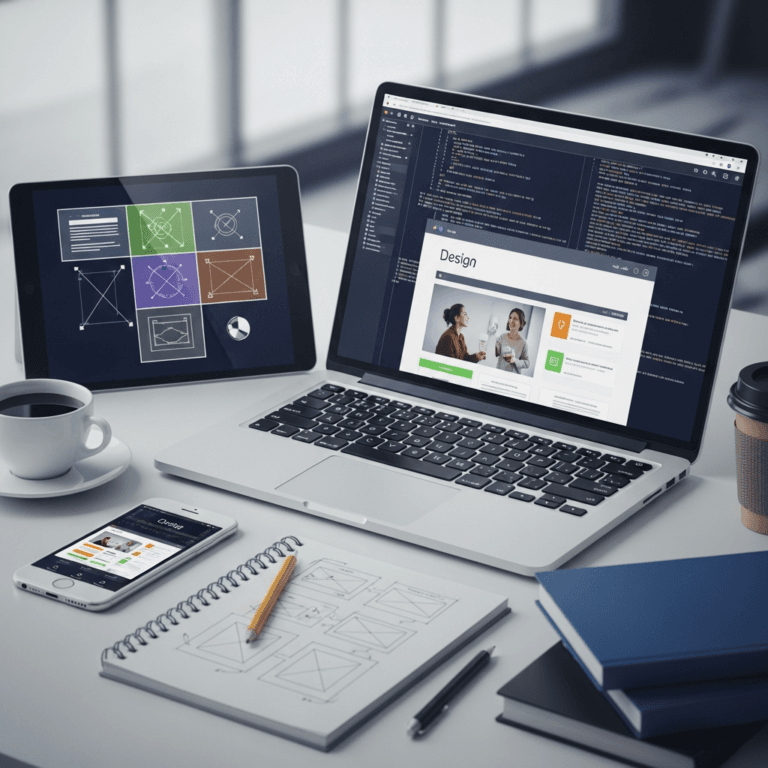 Workspace with devices and design tools